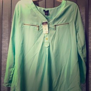 Rue 21 Zip Front Blouse